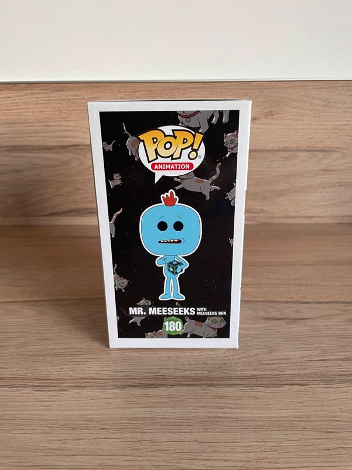 Figurine Funko Pop Rick et Morty : Mr. Meeseeks with Meeseeks Box Exclusive 180 - photo numéro 4