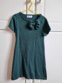 Robe à paillettes H&M verte 4/6 ans