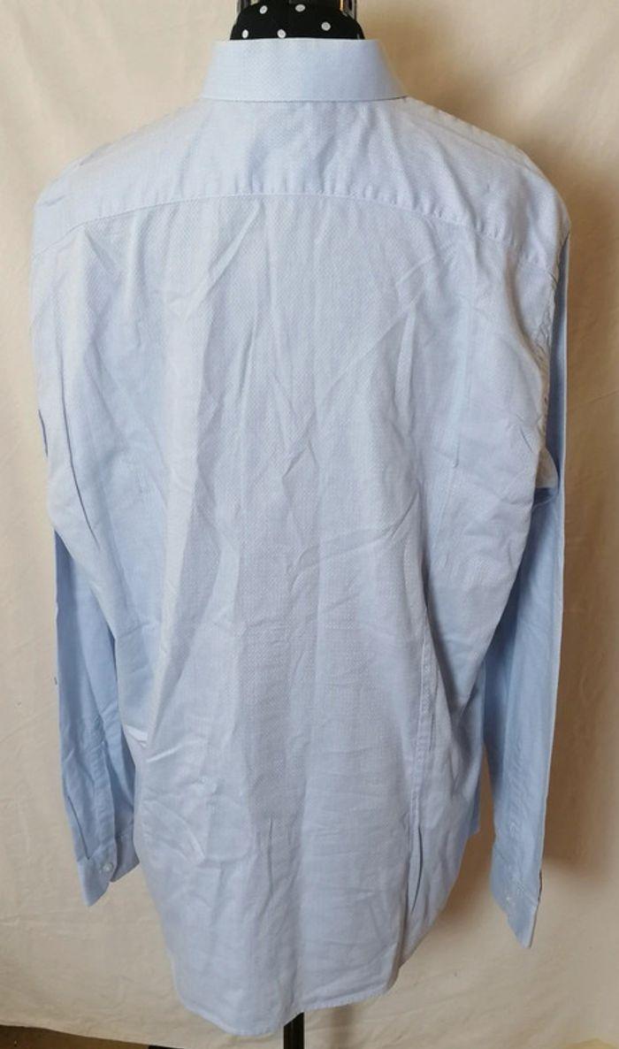 Chemise manches longues Celio Club à petit motifs bleu clair taille XXL - photo numéro 3