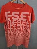 T-shirt Diesel orange/corail