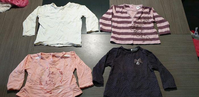 4 tee-shirts manches longues 6 mois - photo numéro 1