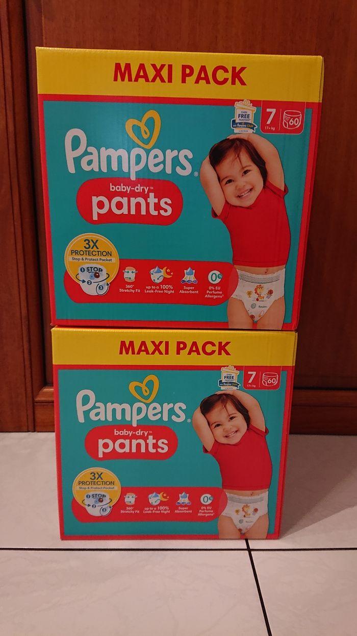 couche taille 7 Baby dry Pampers 2*60 couches