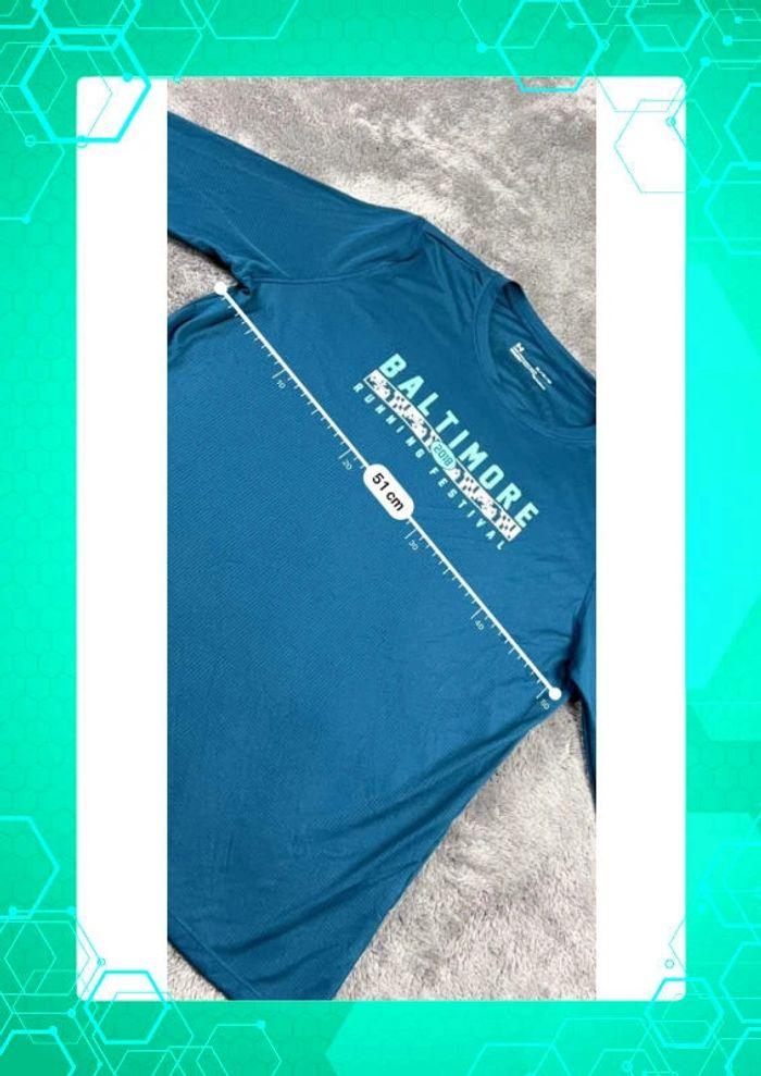 👕 T-shirt Manche Longue de sport Under Armour Baltimore Running Festival Bleu Marine Taille XL 👕 - photo numéro 5