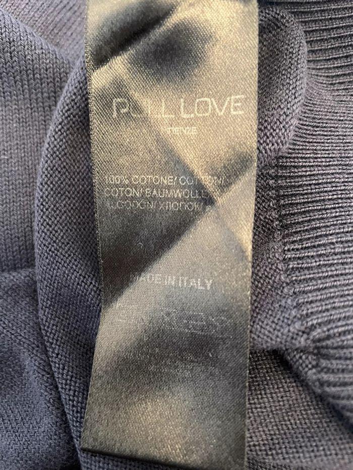 Maglioncino cotone blu Pull Love - photo numéro 5