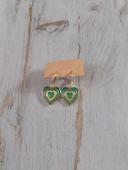 Boucles d'oreilles cœurs verts