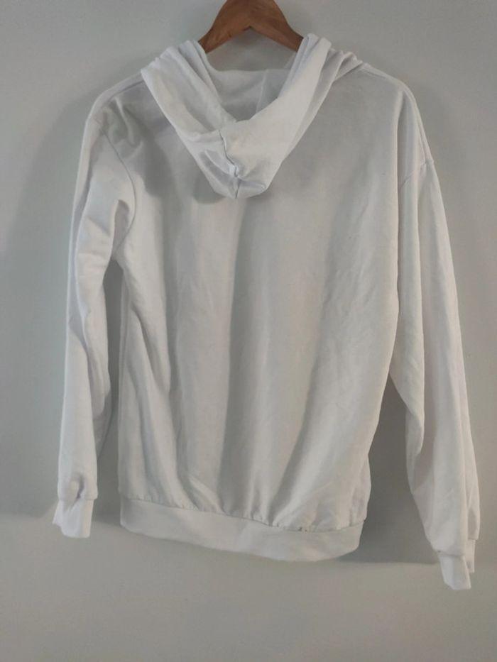 Sweatshirt a capuche blanc taille S neuf - photo numéro 3