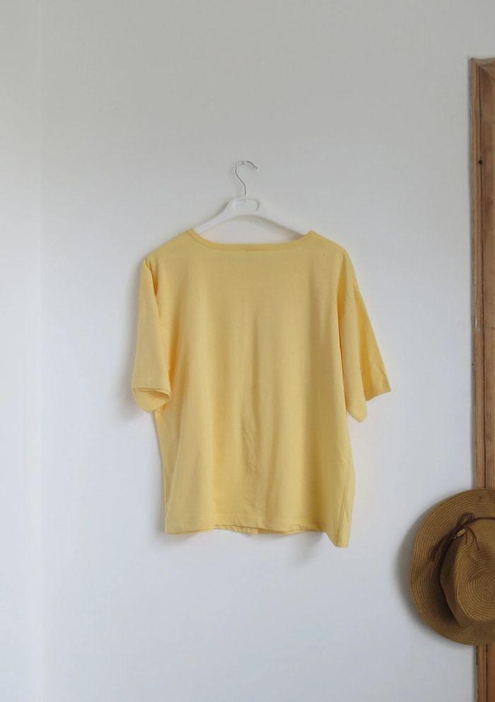 T-shirt boutonné jaune - photo numéro 6