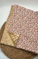 Couverture minky  liberty beige fait main