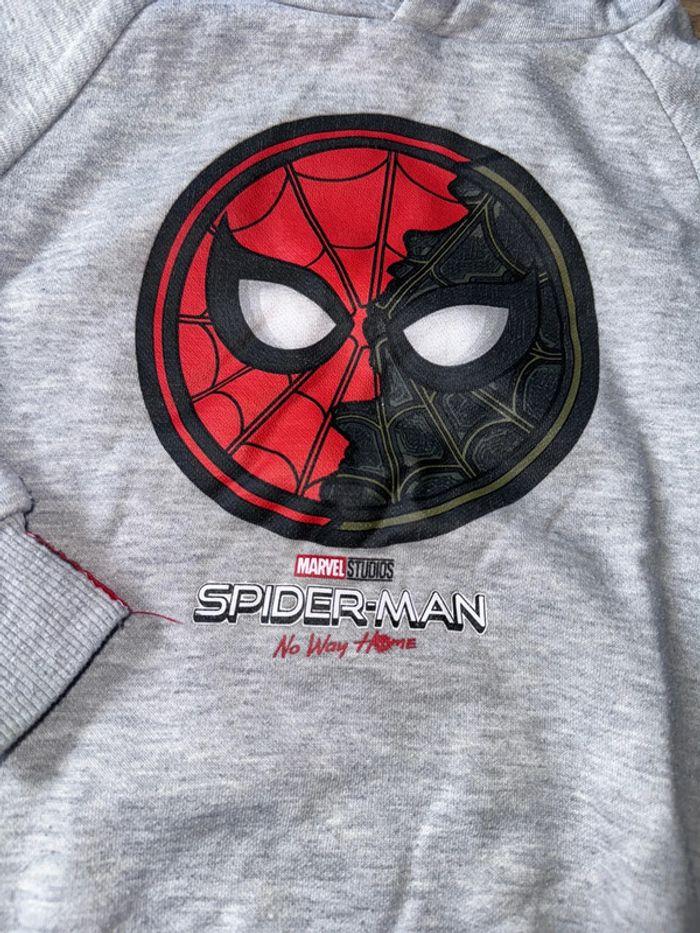 Sweat Marvel, Spiderman, et sous-pull gris 5/six ans - photo numéro 2