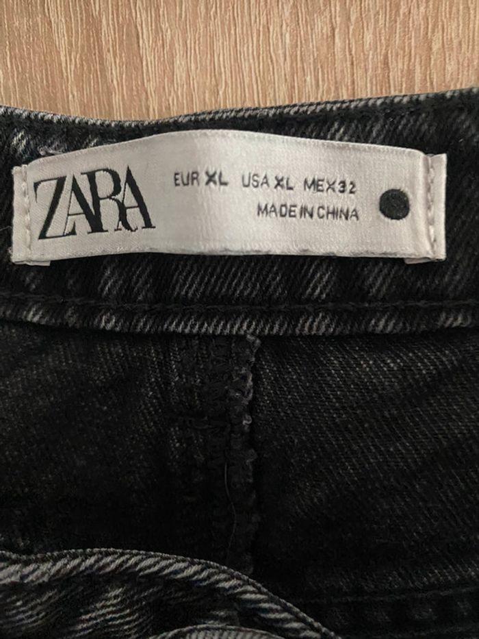 Jean baggy noir délavé ZARA taille XL soit 42 - photo numéro 3