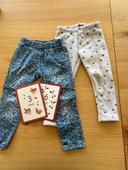 Lot deux jegging jean  legging 3 ans f1