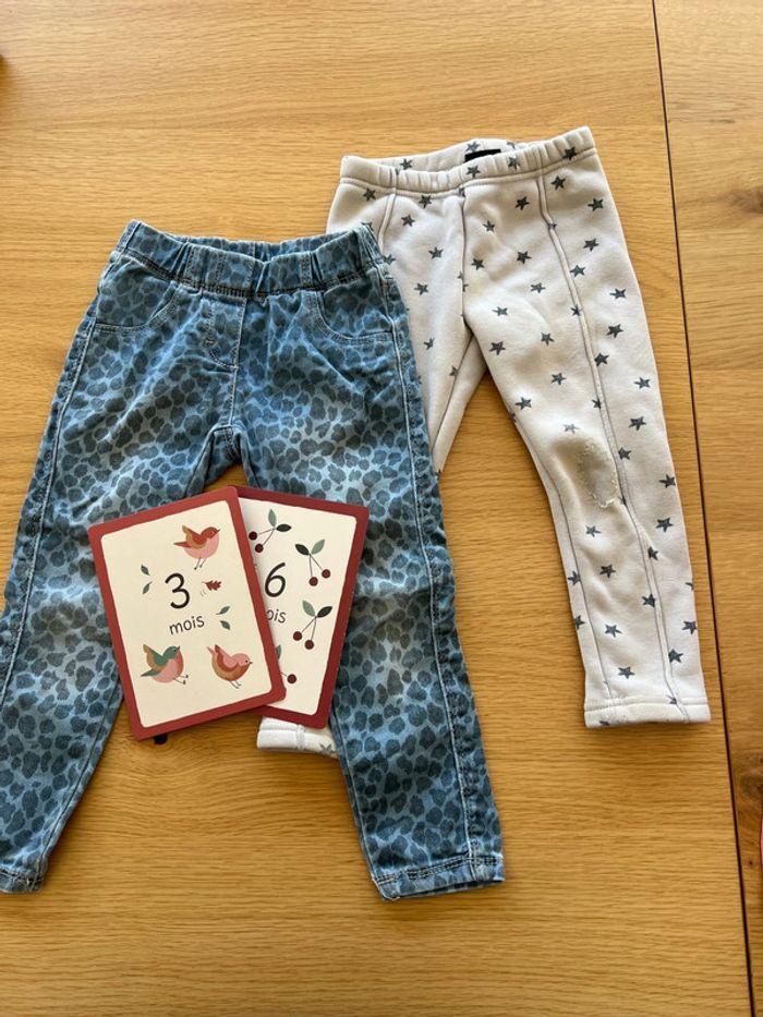 Lot deux jegging jean  legging 3 ans f1 - photo numéro 1