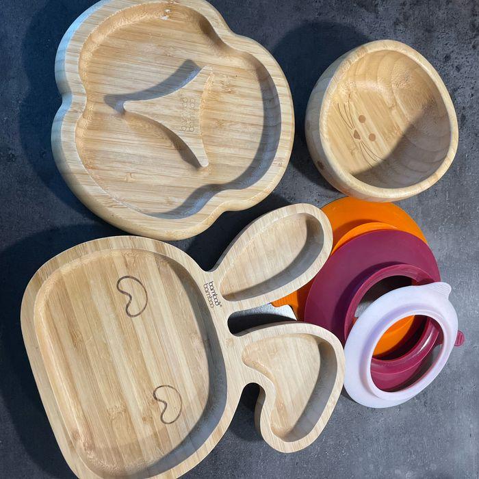 Lot assiettes / bol BAMBOO et LASSIG - photo numéro 1