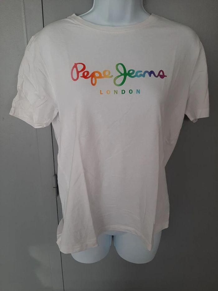 t-shirt Pepe Jeans blanc taille S - photo numéro 1