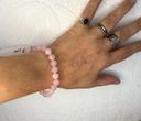 Bracelet quartz rose et son petit coeur