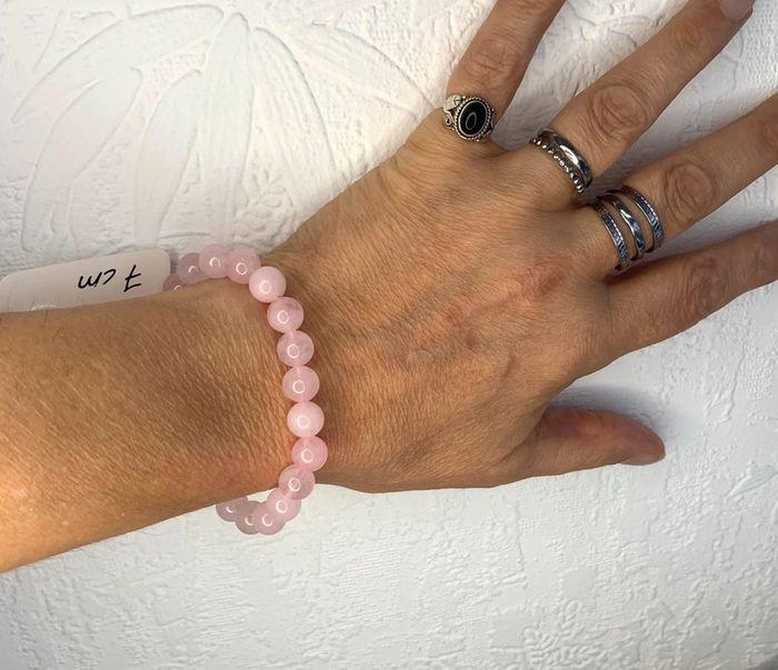 Bracelet quartz rose et son petit coeur - photo numéro 1