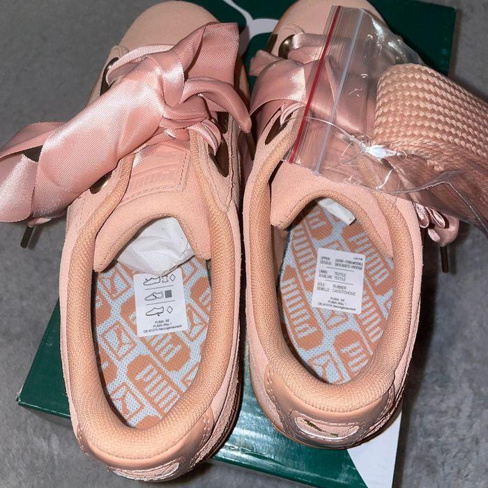 Puma basket suède rose / corail neuves taille 36 - photo numéro 4