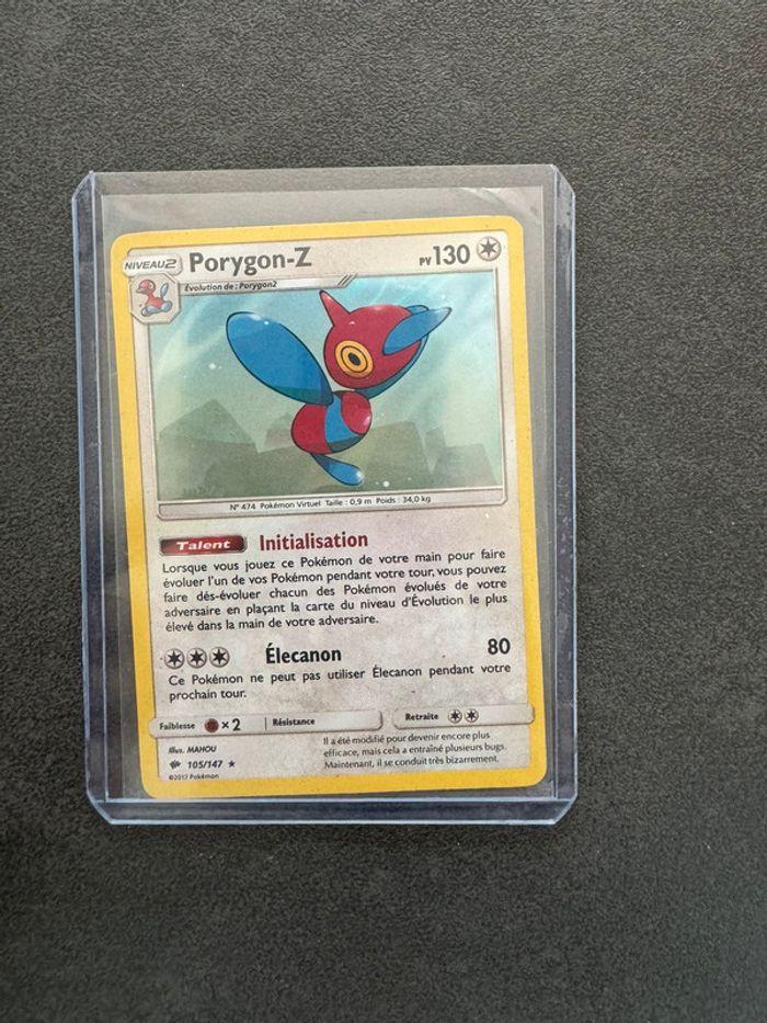 Carte Pokémon Porygon-Z Holo 105/147 Soleil et Lune Ombres Ardentes - photo numéro 1