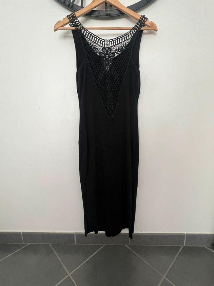 Robe longue noir fabrication italienne taille 38 - photo numéro 3