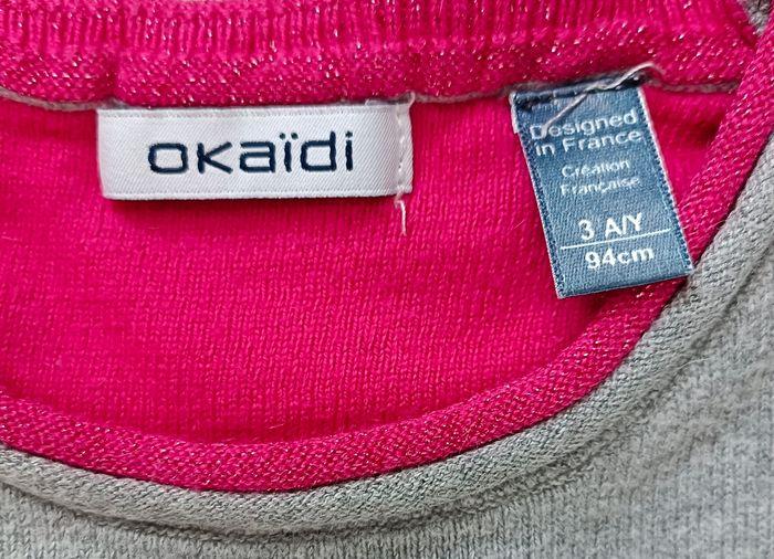 Pull gris Okaïdi taille 3 ans - photo numéro 3