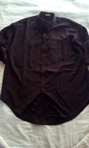 Chemise noire manches courtes 3XL