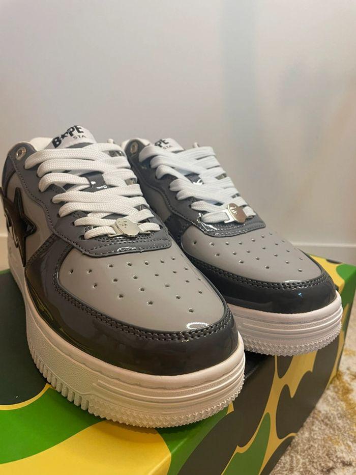 Baskets basses A Bathing Ape Bape Sta Low Enlarged M2 gris et noir - photo numéro 8