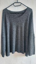 Pull grande taille gris chiné