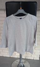 Sweat gris fille manches 3/4. Kiabi