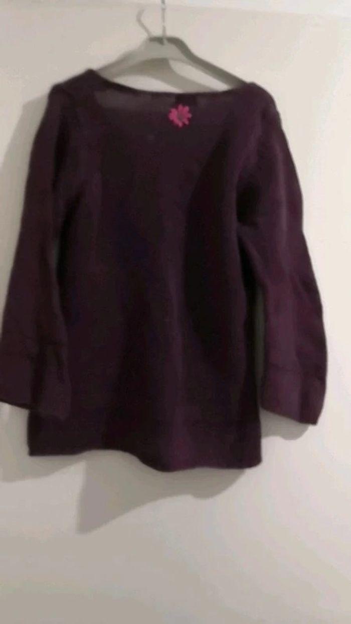 Pull violet fantaisie taille 14 ans - photo numéro 2