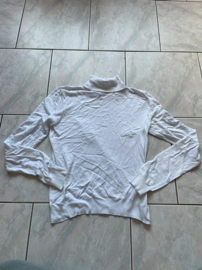 Sous pull blanc bershka taille L - photo numéro 1