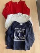 Lot 3 shirt manches longues 12 mois