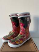 Bottes pluie aigle fleurs roses 26 pour fille