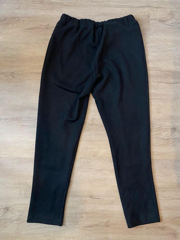 Pantalon legging effet daim noir taille XL / 42 - photo numéro 3