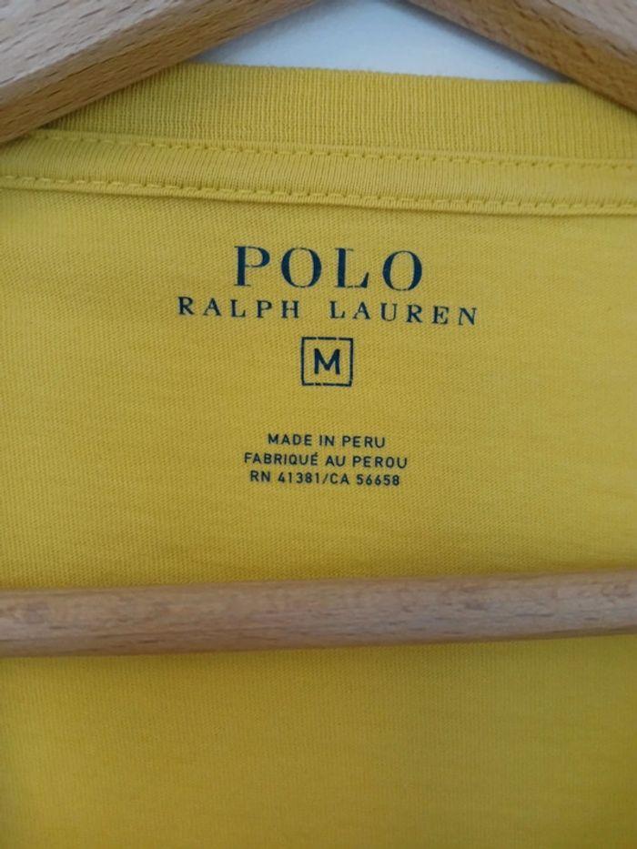 Tee shirt manches longues M ralph lauren jaune - photo numéro 3