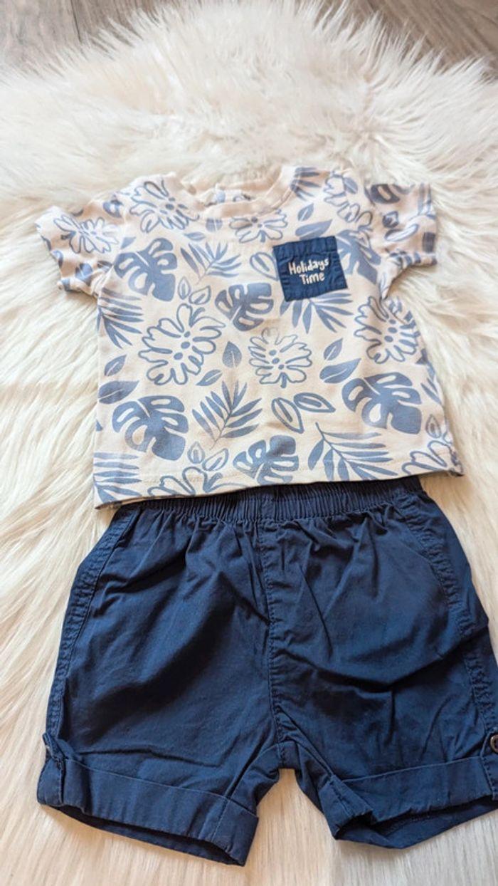 Ensemble été short et t-shirt, Garçon 12 mois - photo numéro 1