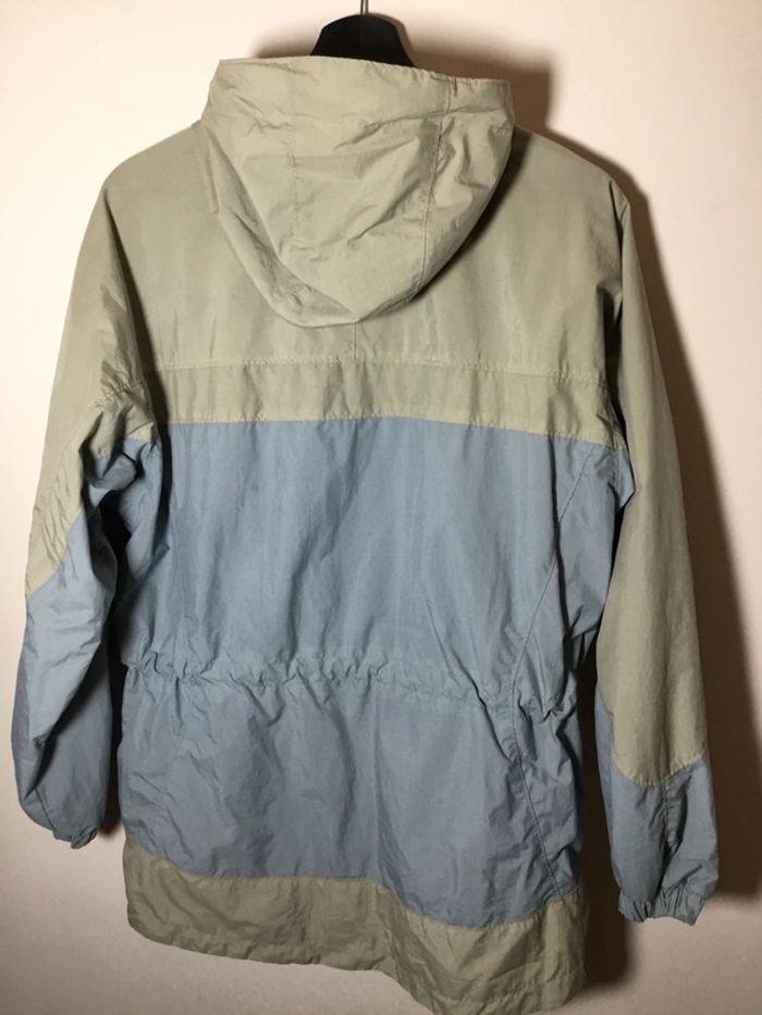 Manteau coupe-vent imperméable à capuche pour femme Columbia bleu clair et beige taille M 114 - photo numéro 2