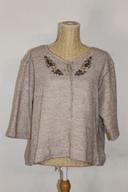 Pull hiver beige - Damart - manches 3/4