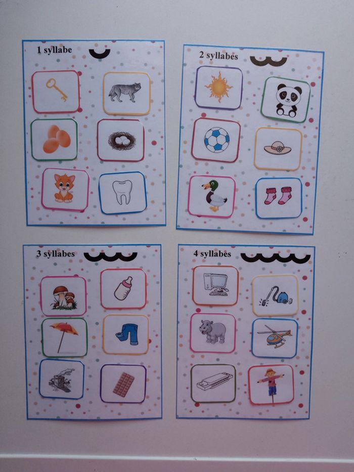 Jeu maternelle Dénombrer les syllabes - photo numéro 1