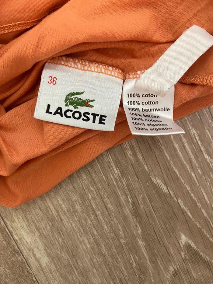 Tee-shirt Lacoste orange taille 36 - photo numéro 6