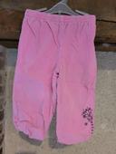 pantalon côtelé rose