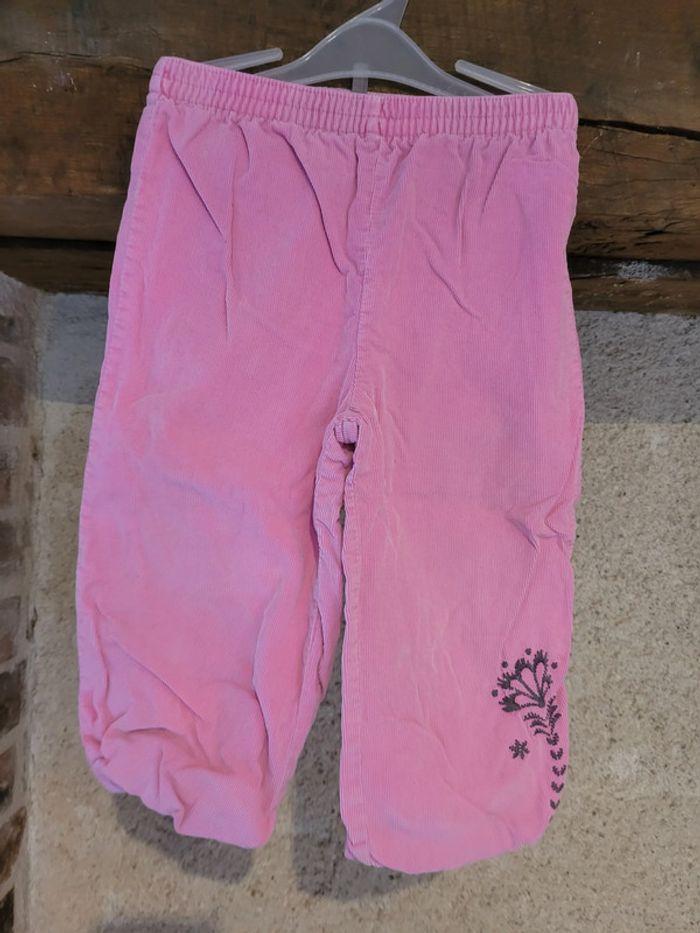 pantalon côtelé rose - photo numéro 1