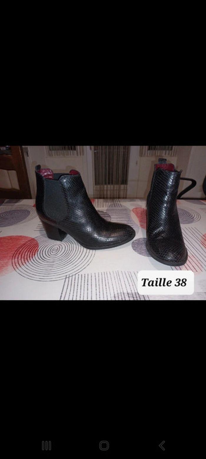 Bottines à Talon taille 38 état neuf 👩 - photo numéro 1