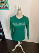 🐻 Sweat col rond vert Pull & Bear TM