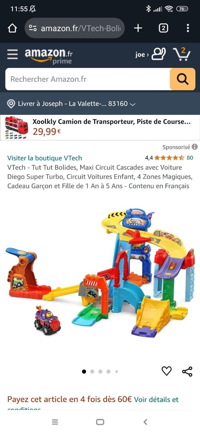 Circuit tut tut bolide - circuit cascade - vtech