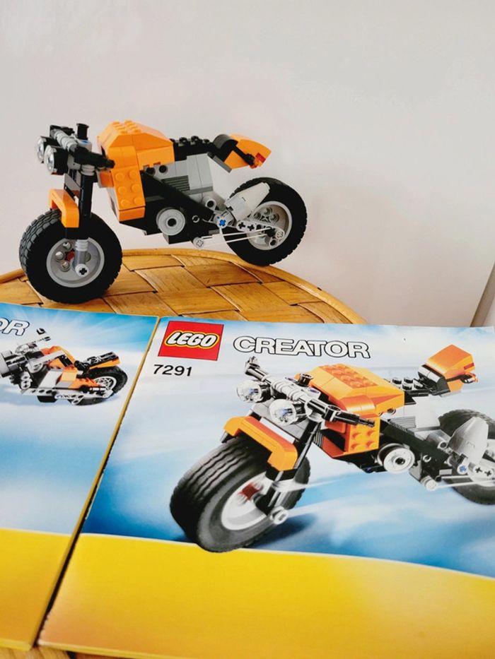 Set complet officiel LEGO Creator 7291 La Moto orange année 2012 véhicule - photo numéro 1