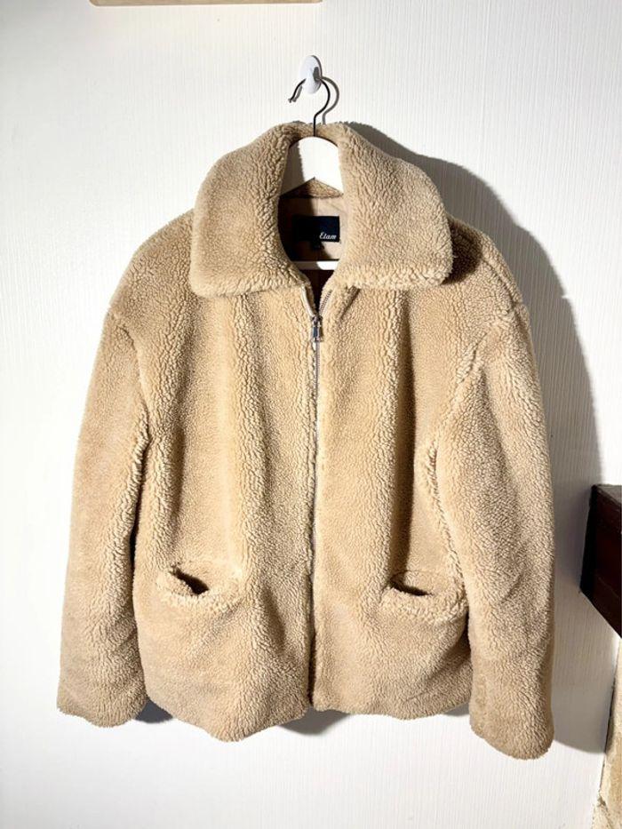 🧥 Veste en fourrure synthétique beige Etam, taille 38 (FR) 🧥 - photo numéro 1