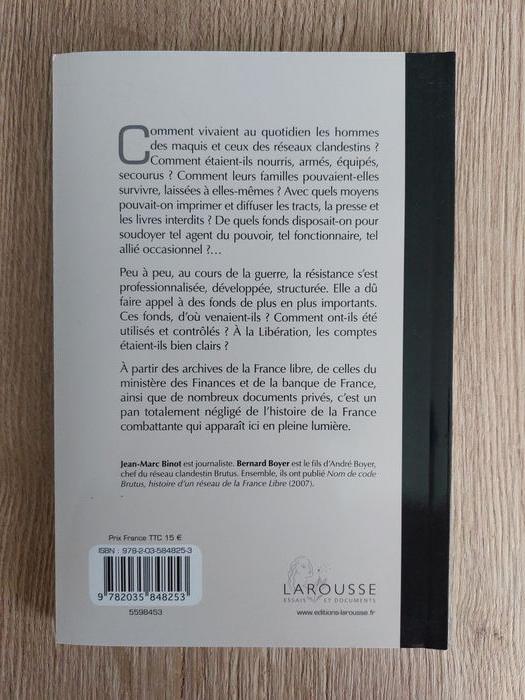 Livre "L'argent de la Résistance" Larousse - photo numéro 2