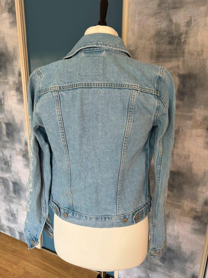 Veste en jeans Levis broderies manches Taille XS - photo numéro 6