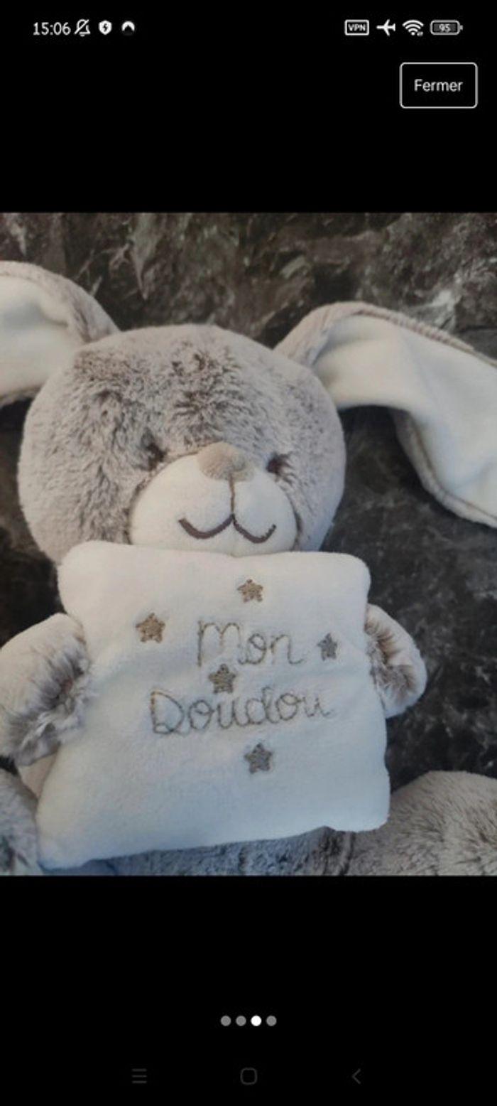 Doudou peluche musicale lapin mon doudou - photo numéro 2