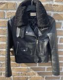 Blouson en cuir noir Ba&sh / Taille 0 - XS